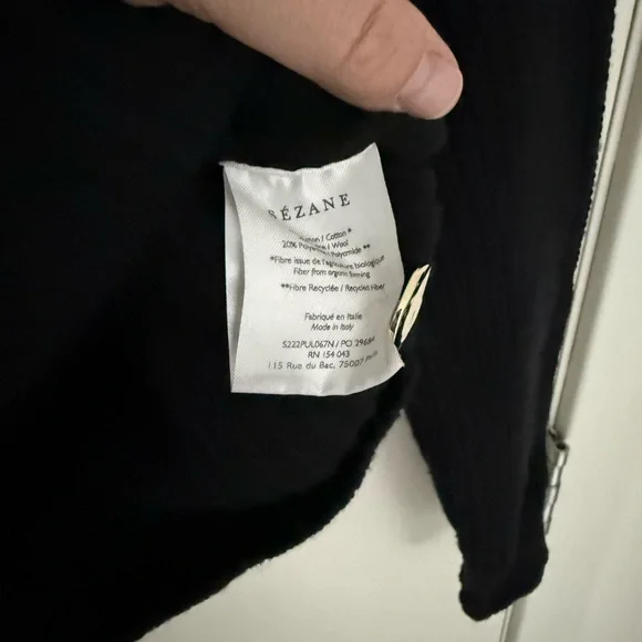 Sezane Lucas Jumper Sweater black size S - Picture 5 of 8